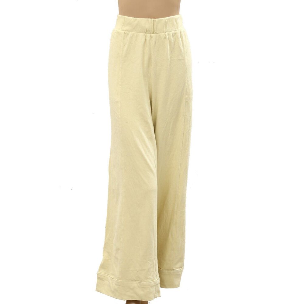 Free People Free-Est Trouser Pants Pull-On Mid-Rise Cotton Wide-Leg XL 286716